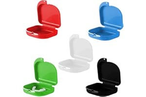 JCTRRJ 5 Stück Zahnspangendose, Zahnspangenbox, Zahnspangendose Kinder, Mundschutz Boxen, Prothesendose, Zahnprothesen Behälter, Prothesenbehälter, Gebissdose, Prothesenbox, Zahnschiene Box