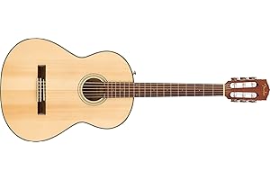 Fender CN-60S Chitarra Acustica Classica in Nylon, Finitura Naturale, Tastiera in Noce, Manico Confortevole, Include Lezioni Virtuali Gratuite