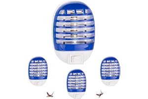 SANJNDO Lampada Antizanzare Elettrica, Antizanzare Zanzariera, Zanzariera Elettrica con Luce, Antizanzare per Giardino per Casa Giardino Interno Esterno Cucina Soggiorno, Insetti Zanzare, Mosca - 4 Pack