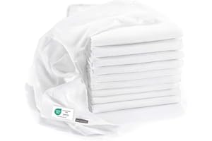 ‎LALOONA BABY BEDDING LaLoona 10er Pack Mullwindeln Spucktücher, 80x80 cm, ÖKOTEX Standard 100 geprüft - saugstarke Baby Musselin Tücher aus 100% Baumwolle - Weiß