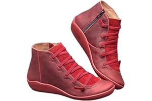 UMore Botín para Mujer Botas de Nieve Zapatos para Invierno Mujer Piel Forradas Calientes Casual Calzado Antideslizante Botines