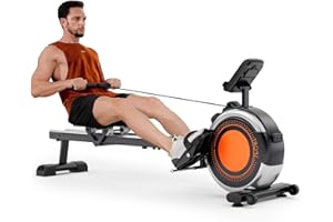 DRIPEX Rameur Pliable Appartement Freinage Magnétique 16 Niveaux de résistance Silencieux avec APP Exclusive, Rameur Magnétique Support de Tablette Assemblage Facile