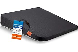 DYNMC you Cómodo cojin Asiento Coche - Cojin cuña ergonómico - Firme, de Forma Muy Estable - Cojín de Asiento de Coche Moderno de Espuma, cojin Silla Oficina - Cojines para sillas Premium, Negro