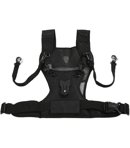 Gilet Porte-Caméra FOMITO - Support 1 Ou 2 Appareils - Idéal Mariage, Sport, Reportage - Limite 10kg Par Appareil
