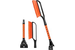 innhom Eiskratzer Auto mit Besen - 2in1 schneebesen Auto mit Eisbrecher Funktion，Effektiver Auto Eiskratzer mit Ergonomischem Schaumstoffgriff für PKW, LKW und SUV（68cm）