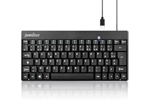 Perixx PERIBOARD-422 FR, Mini Clavier Filaire AZERTY USB-C - Noir