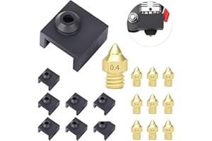 DAOKAI Silikonowe skarpety do drukarki 3D, do drukarki 3D, osłona bloku grzewczego, ochrona przed poparzeniem, do Ender 3, Ender 5, serii CR 10, MK7/8/9, części zamienne do drukarek Hotend, 8 sztuk