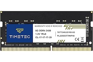 Timetec Premium 8 Go DDR4 2400MHz PC4-19200 Non-ECC sans Tampon 1.2V CL17 1Rx8 Rang Unique 260 Broches SODIMM Ordinateur Portable PC Ordinateur mémoire RAM Module Mise à Niveau