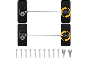 NEWBINN 2 x Kühlschrankschloss ohne Bohren 360° Drehbar mit Schlüssel für Kinder & Haustier, Kühlschrank Kindersicherung für Waschmaschine, Schränke, Kleiderschränke, Toiletten, Fenster