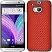 Produktbild PhoneNatic Case für HTC One M8 Hülle rot Carbonoptik Hard-case + 2 Schutzfolien