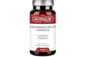 Arándano Rojo Americano - Vitamina C, D-Manosa e Hibisco Jengibre - Arándano Rojo - Cranberry Complex - 60 Cápsulas Nutralie