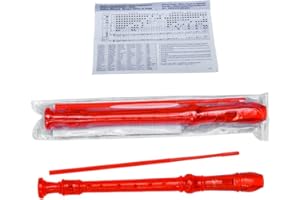 UK MUSIC SUPPLIES Recorder Soprano Baroque style ABS Series Plastic by Zest in Red