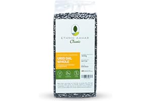 ‎ETHNIC AAHAR Ethnic Aahar Urid Dal Whole Black 1000g | Protein-Rich Pulses & Lentils for Wholesome Cooking | Premium Quality Dals | Essentials for Vegan, Vegetarian, and Ayurveda-Inspired Lifestyles
