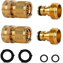 5 set tubo da giardino M18 idropulitrice adattatore set sgancio rapido ottone massiccio 1/4