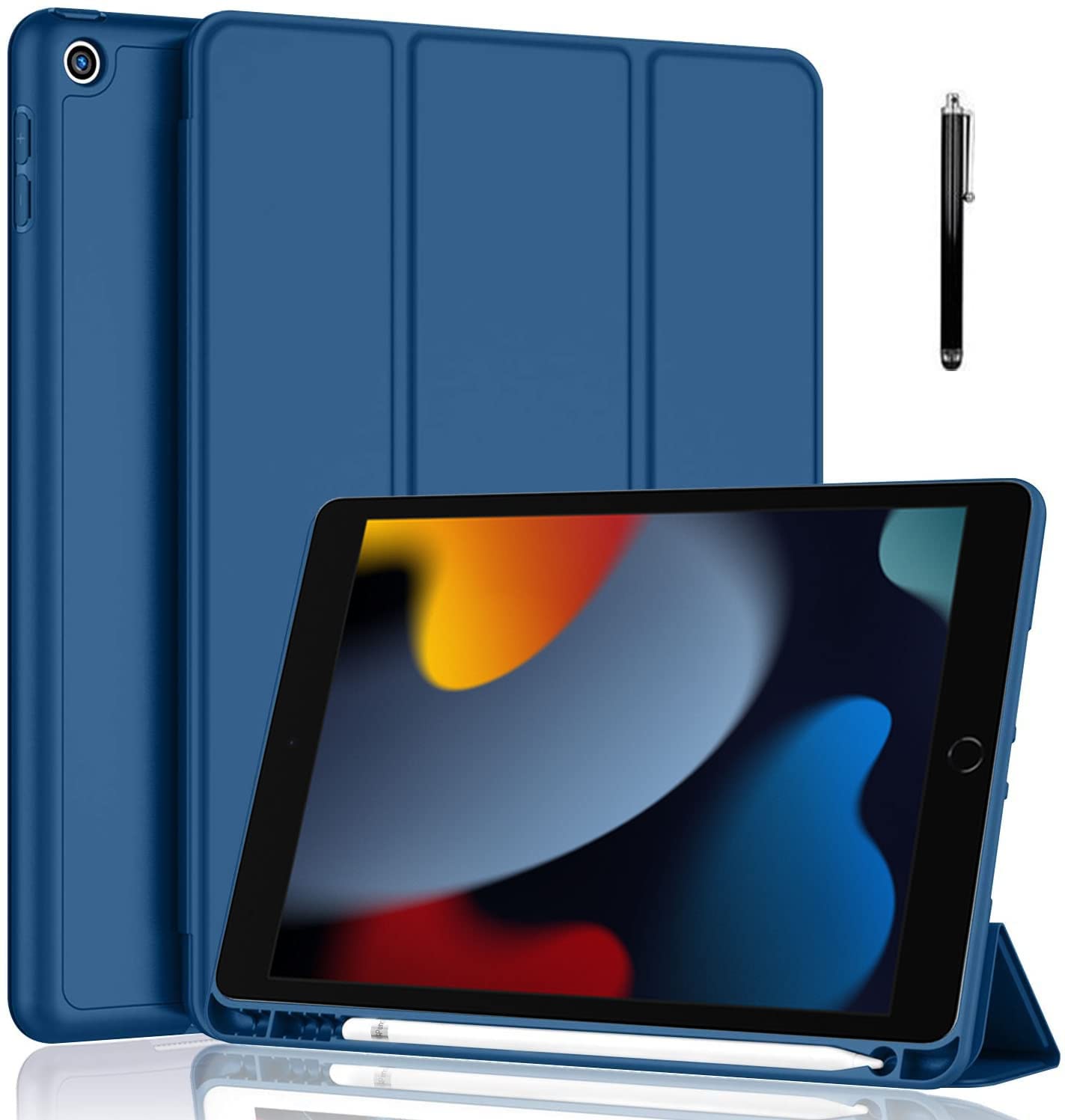 ProElite Smart Case for iPad 10.2 inch 2021 9th/8th/7th Gen Review: Dark Blue with Stylus Pen