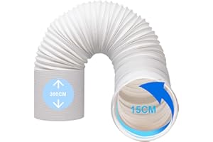 JVISION Tuyau Climatiseur Mobile, Tuyau Évacuation Climatiseur Mobile Ø13/15cm, Rallonge Flexible en PVC pour Climatiseur Mobile Longueur 1.5m/2m/3m (Ø15cm x 3m)