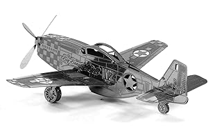 Metal Earth - Maquette 3D Metallique - Mustang P-51 - 8,92 x 9,41 x 2,97 cm - Kit de Modélisme Aviation - 5061003