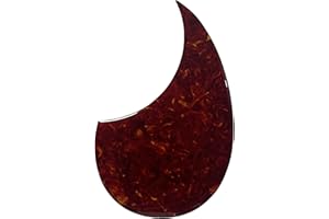 HANHUAGONGYIPING Pickguard autocollant pour guitare folk acoustique OM 18 V Cristal (tortue rouge)
