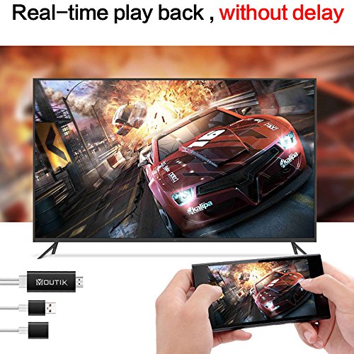 Moutik® Blitz zu HDMI Kabel Adapter USBPTV HDMI 1080P HDTV Projektor Anzeige für iPhone 7 7Plus 6S 6 Plus,für iPad,für Samsung S8 S7 Note 7 Note 6 Schwarz - 7