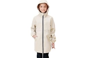 maoo garden Niñas Chaquetas de Lluvia Niños Impermeable Impermeable Ligero Forro Floral Primavera Cortavientos