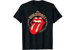 Rolling Stones Offizielles 50th Logo T-Shirt für Herren in Schwarz, Größe S, Kurzarm, Klassische Passform, 100% Baumwolle