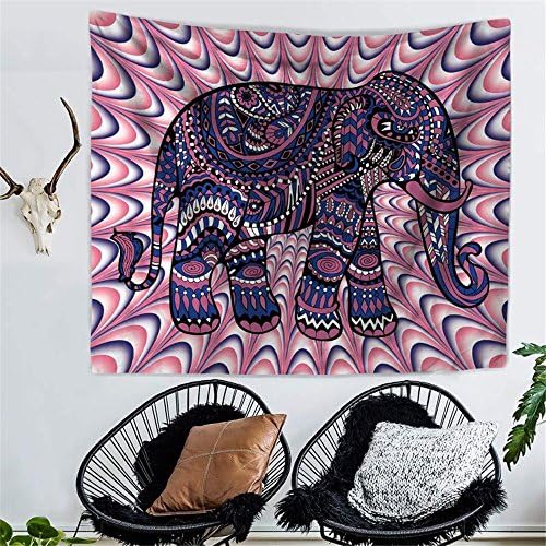 RFVBNM Tapestry,bedspread,Wall murals,Wall Decor Fabric Modern Wall Art,bed Cover,Room divider,curtain,tablecloth,College Dorm,Picnic blanket on the beach and throw,creativity,Elephant Printed Tapestries Decorative Indian Wall Carpet Tapesty,Hippie tapestries,Cotton Handmade upholstery,decorative wall hung,150*130cm