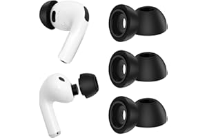 YIEJOYA Ersatz-Ohrstöpsel für AirPods Pro 3, weiche Memory-Schaumstoff-Ohrstöpsel für AirPods Pro der 3 2025. Generation, kein Silikondruck, rutschfestes Design, passend für Ladecase, 3 Paar (L, Schwarz)
