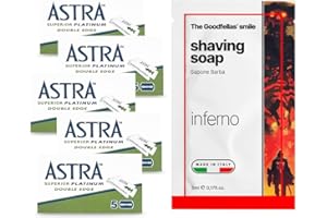 25 ostrzy do brody Astra Platinum + 1 próbka mydła do golenia The Goodfellas' smile Inferno