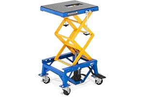 MSW MOTOR TECHNICS MSW Cavalletto Alzamoto Centrale Sollevatore Idraulico Per Moto MSW-MHB-150-PRO (150 kg, Acciaio, Con Ruote)