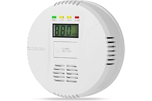 Carbon Monoxide Detectors Battery Powered, AGSMXSYG Carbon Monoxide Alarm with Digital Display, CO Detector Alarms Monitor Battery Operated for Home,RV & Kitchen