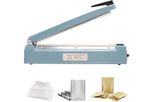 Hanchen Selladora de Bolsas de Plástico 400mm Sellador Térmico Profesional 600W para Bolsas de Polietileno/de Papel de Aluminio/de Papel Kraft