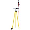 TARANO Prism Bipod Aluminum Survey Bipod Tripod for GPS Poles of Total Station GPS GNSS Accessories (Pole is Not Include)