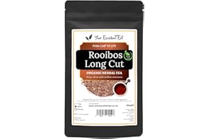 YOUR EXCELLENTEA Rooibos Long Cut Organic Loose Leaf Tea (100g) Sweet Smooth Deep Rich Aromatic Premium Satisfying Caffeine Free Full-Flavoured Low in Tannins, Closed in Resealable Pouch for Long Lasting Freshness