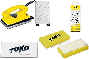 Toko - Set de cera con 4 piezas para esquís, con plancha para cera, apto para esquí alpino, nórdico y snowboard