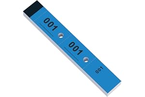 Nezyo 100 Tickets Guardarropa de 3 Partes Resguardos Numerados del 1 al 100 Tarjetas Numeradas Tickets Vestuario Perforados y Precortados para Recepción Gala Tintorería Tómbola Sastre (Azul)