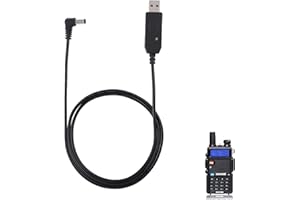 Mugast Cargador USB de Baofeng Walkie Talkie UV-5R UV-82 BF-F8HP UV-82HP UV-9R Plus para PC y Coche