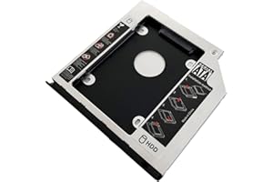 NIGUDEYANG 2º 2nd Disco Duro HDD SSD Caddy Adaptador para HP EliteBook 2530p 2540p con Bisel Placa Frontal + Soporte de Metal