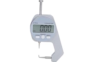 LiebeWH Spessimetro Gamma 0-10MM Schermo LCD Display Digitale Punta Curva Mini Spessimetro Strumenti di Misurazione dello Spessore per Materiali Morbidi