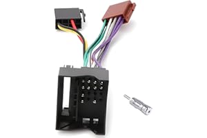 SOUND-WAY Câble adaptateur faisceau autoradio fiche ISO et antenne radio compatible avec FORD