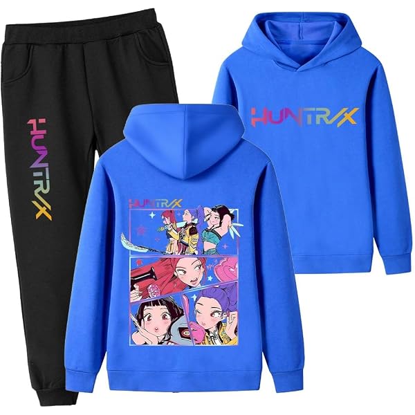 Felpa Con Cappuccio KPop Demon Hunters - Set 2 Pezzi Per Bambini E Ragazzi