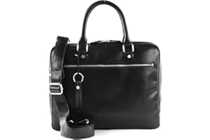 Leonhard Heyden Cambridge Zipped Briefcase 1 Compartment S Black