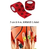 Bunyon Pati Desenli Kendinden Yapışkanlı Elastik Bandaj Parmak Bilek Koruyucu Spor Bandajı Sargısı Sargı