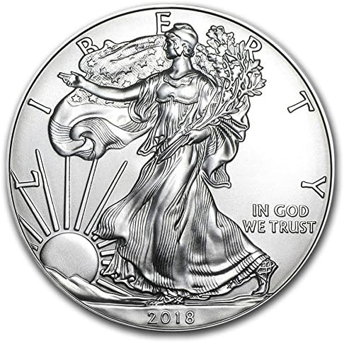 American Silver Eagle 2018 .999 BU Silver Coin In Capsule Fine Pure Silver