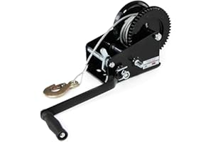 SHZICMY Cabrestante de cuerda de mano profesional para barco, cabrestante de mano con cable de alambre hasta 1500 kg, cabrestante de cuerda manual, cabrestante forestal para remolques, camiones, automóviles