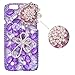Produktbild spritech (TM) Bling 3D Handmade Fashion Girl Frau Elegant Rose Blume Luxus Lila Diamant Design klar Hard Caver Fall, style-4, Ipod Touch 6