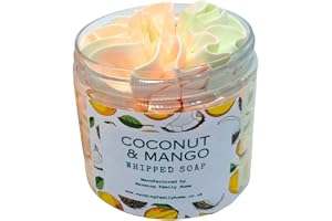 Coconut & Mango Whipped Soap | Body Wash | Shaving Cream | Bubble Bath | Shower Cream | Shower Fluff |