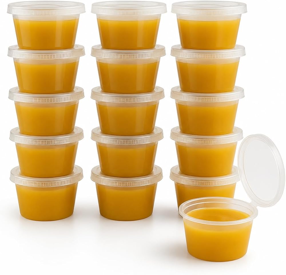 Orret Home 50 Adet 120 ml Saklama Kabı – 4 oz Kemik Suyu, İlik Suyu, Anne Sütü, Sos ve Püre Saklama Kabı, Dondurucu Uyumlu Buzluk Kabı, Sızdırmaz Kapaklı