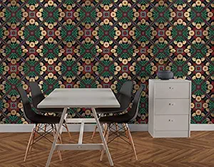 Decor Production Self Adhesive Wallpaper Wall Sticker for Home Decor, Living Room, Bedroom, Hall, Kids Room, Play Room (PVC Vinyl, Water Proof 50 sq.ft)16x90 Inches Each Strip