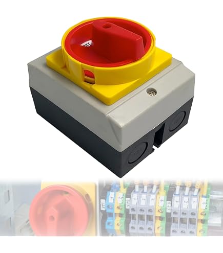 Interrupteur Principal 16A 3 Broches - Boîtier IP65 étanche - Pour Circuits électriques