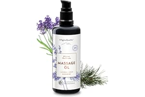 ‎ALLGÄUQUELLE NATURPRODUKTE AllgäuQuelle® BIO Massageöl Allgäuer Nachtruhe mit 100% naturreinen ätherischen Ölen aus Lavendel, Zeder, Mandarine | pflegt den ganzen Körper mit Sesam, Jojoba, Avocado und Shea, 100ml